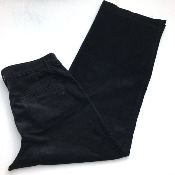 NEW Loft Black Corduroy Pants The Palmer Wide Leg size 12T length 33" - Picture 9 of 9